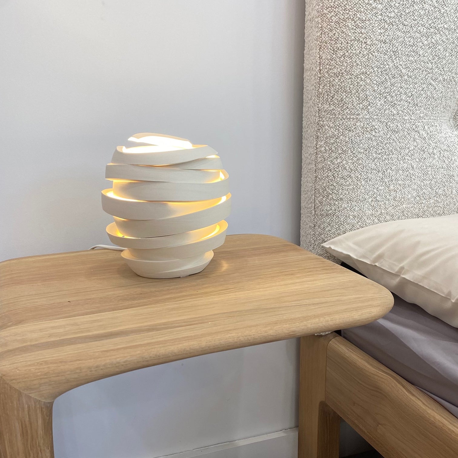 SIDE TABLE LAMP // Ceramic, SPIRAL