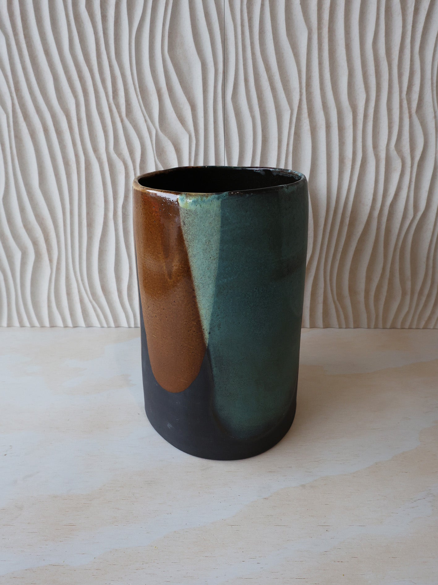 CYLINDER VASE // Art Series PAINTED GLAZE