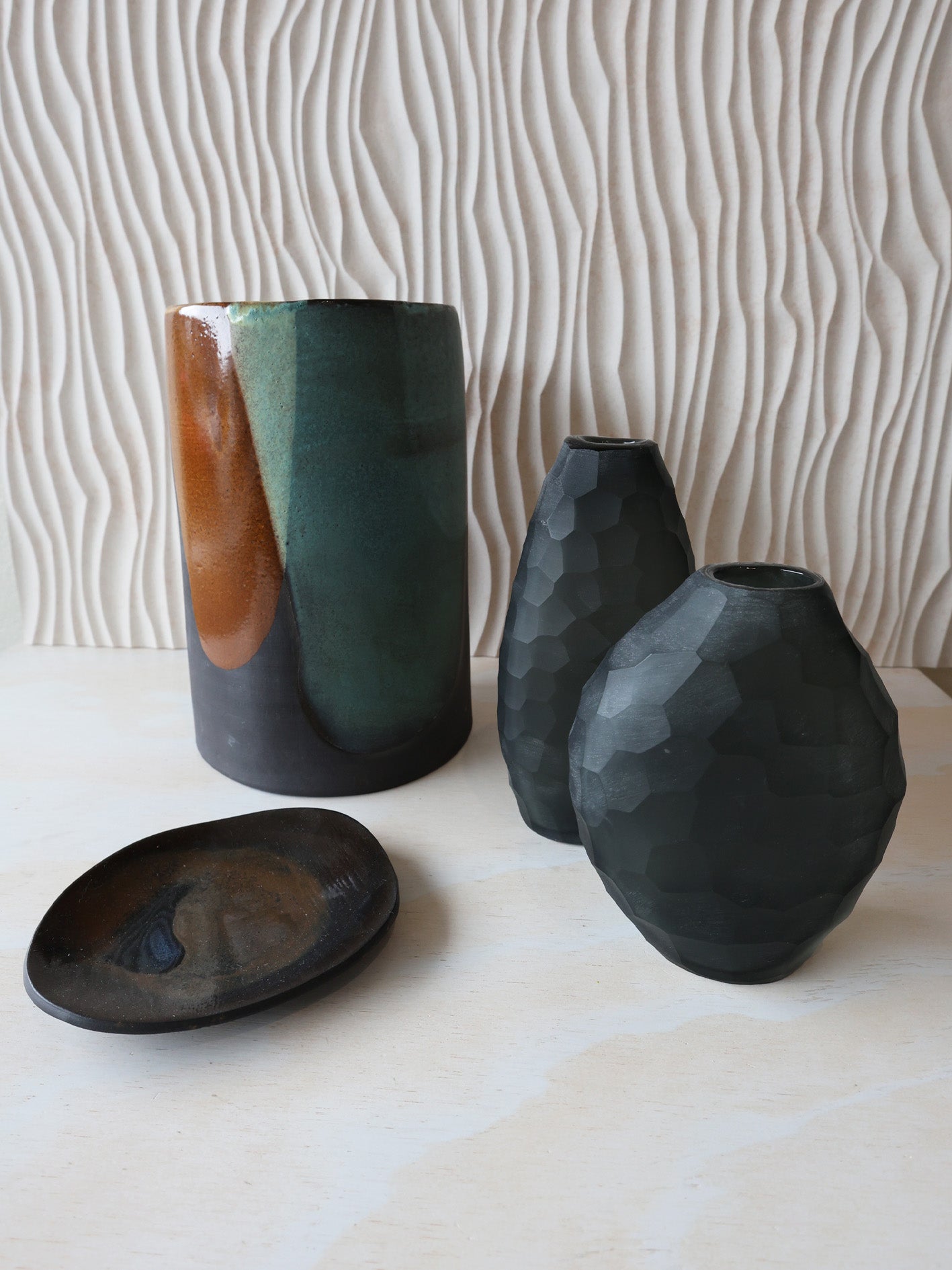 CYLINDER VASE // Art Series PAINTED GLAZE