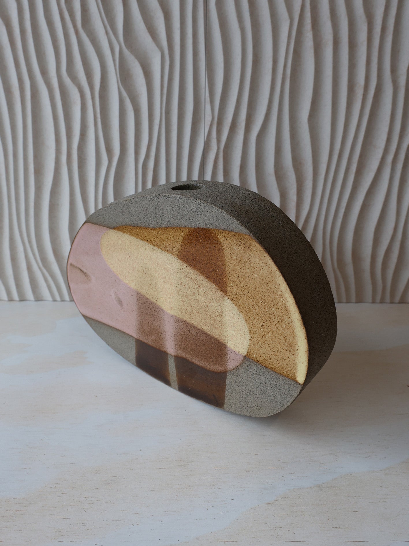 SCULPTURAL VASE // Art Series PAINTED GLAZE, Pink