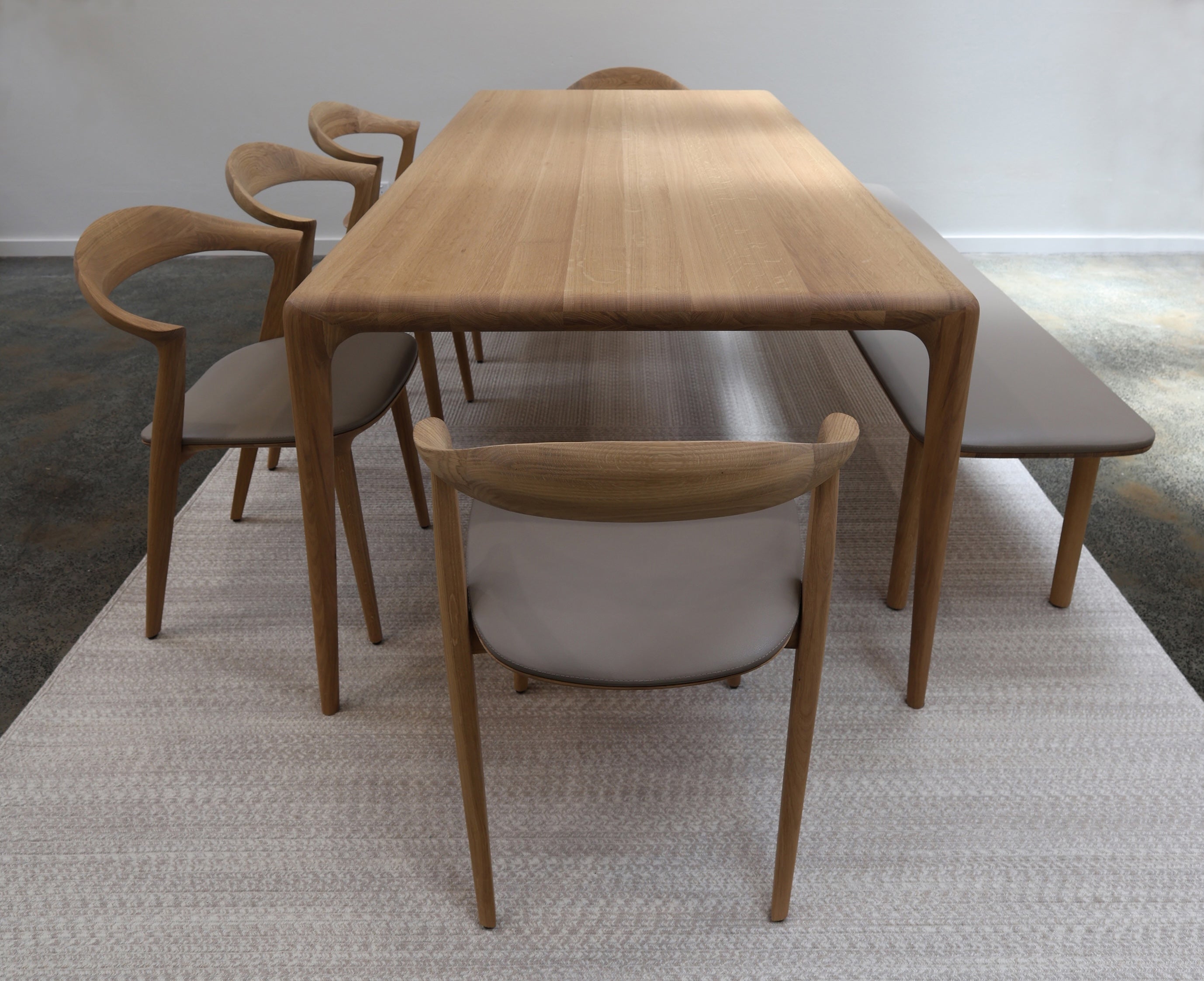 ARTISAN NEVA BENCH SEAT // Oak, Leather or Wood seat