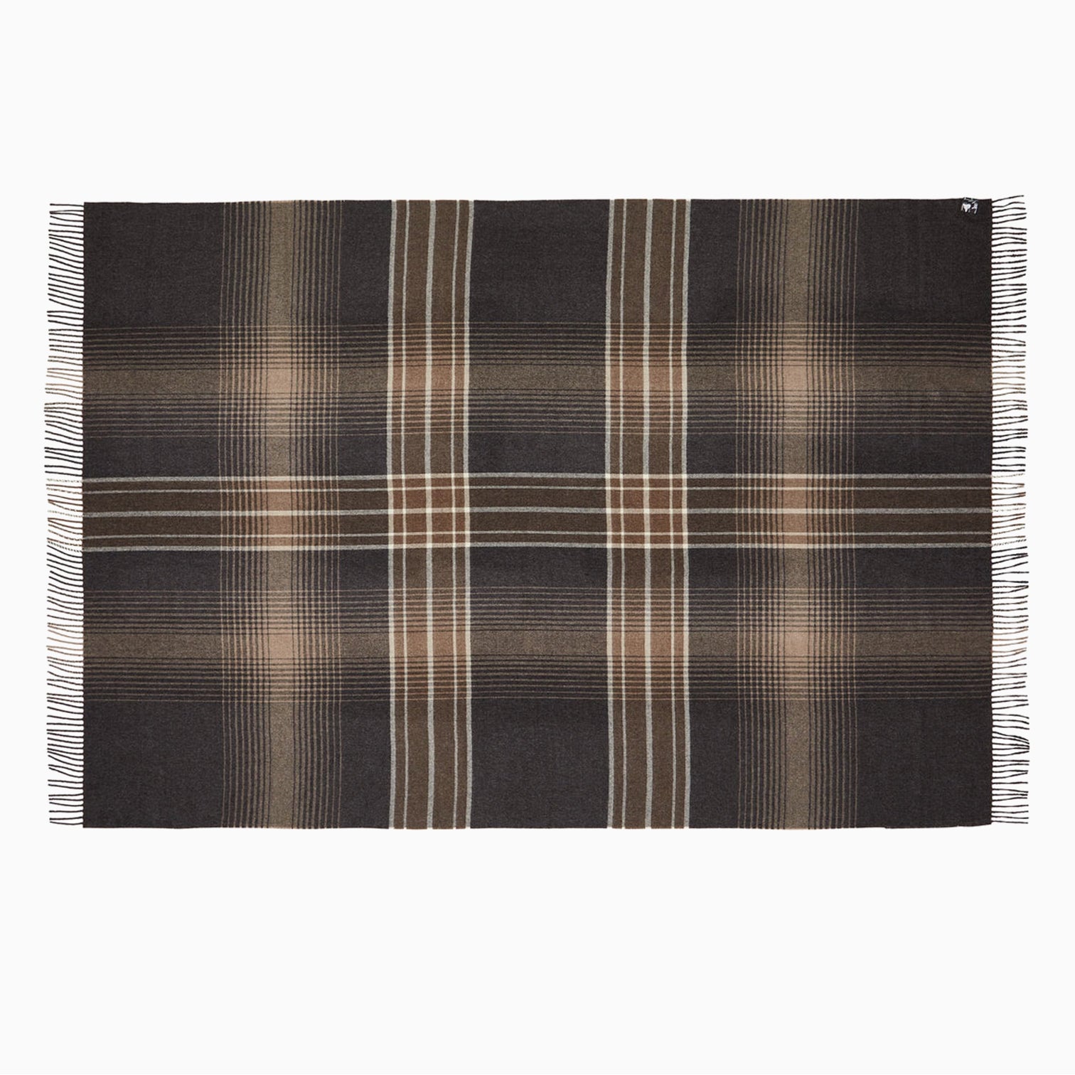 THROW // Baby Alpaca, BROWN/GREY CHECK