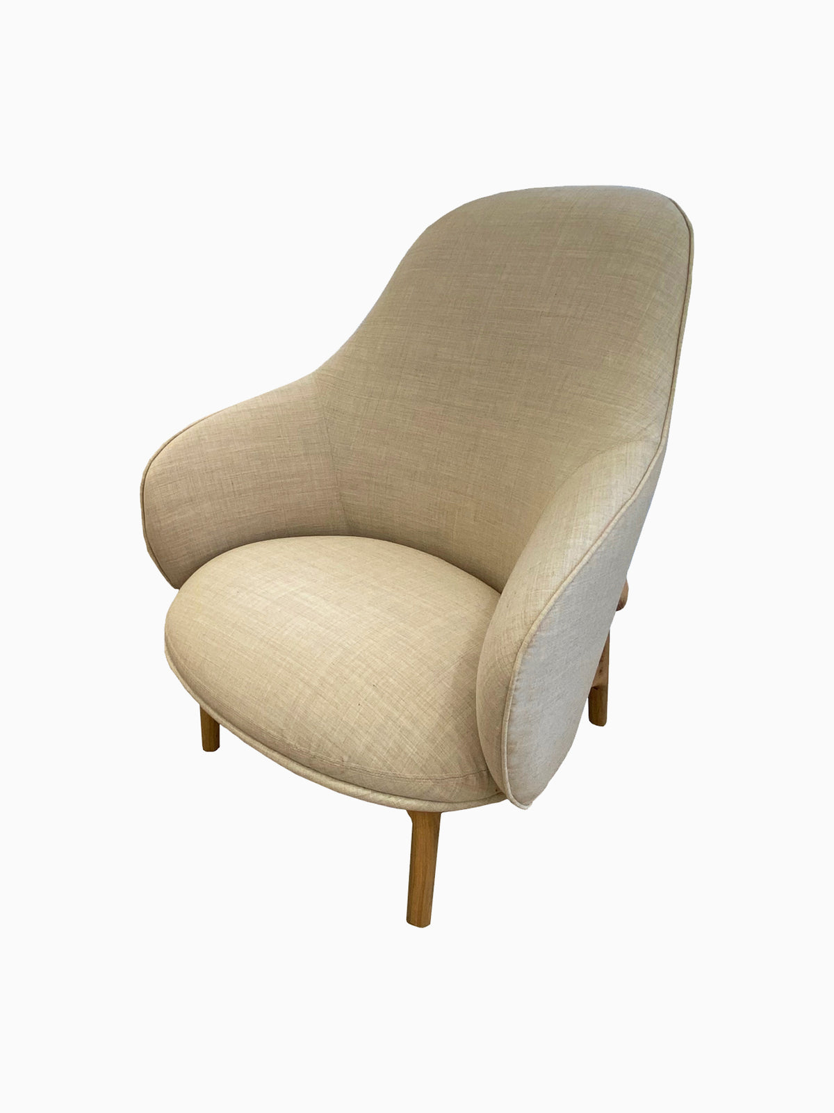 SALE - MELA LOUNGE CHAIR // High back, SAND
