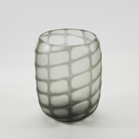 VASE // Glass, SHIBORI, Smoke