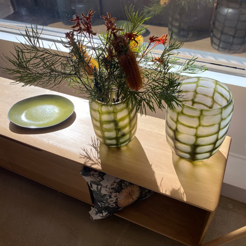 VASE // Glass, SHIBORI, Zest