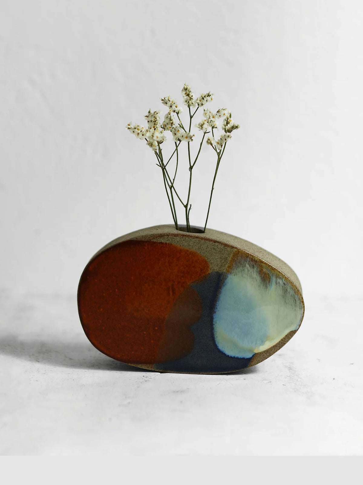 FLIP VASE // Art Series PAINTED GLAZE, Grey clay