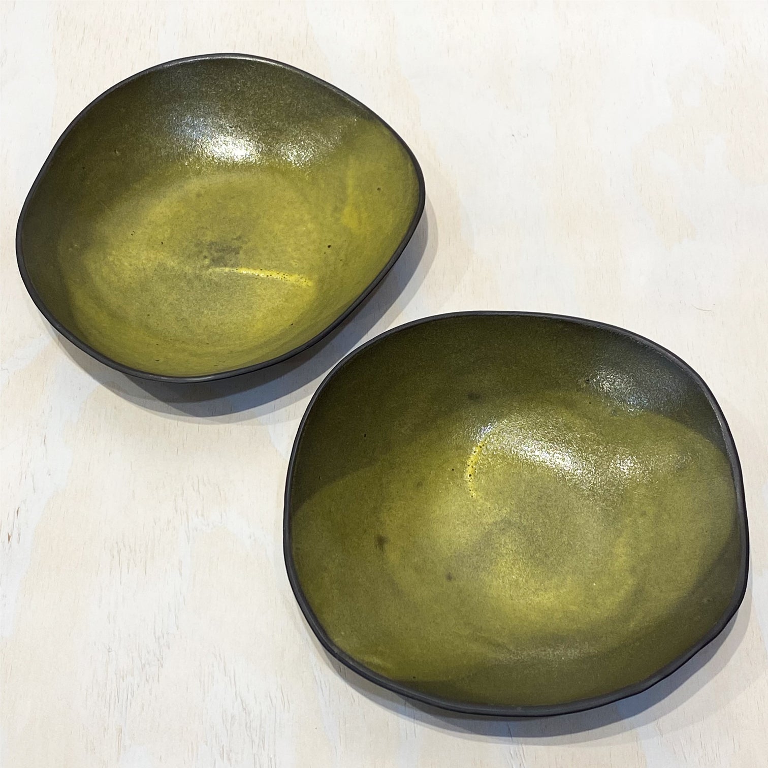 DINNER BOWLS // LICHEN, pair (2) [Gloss]