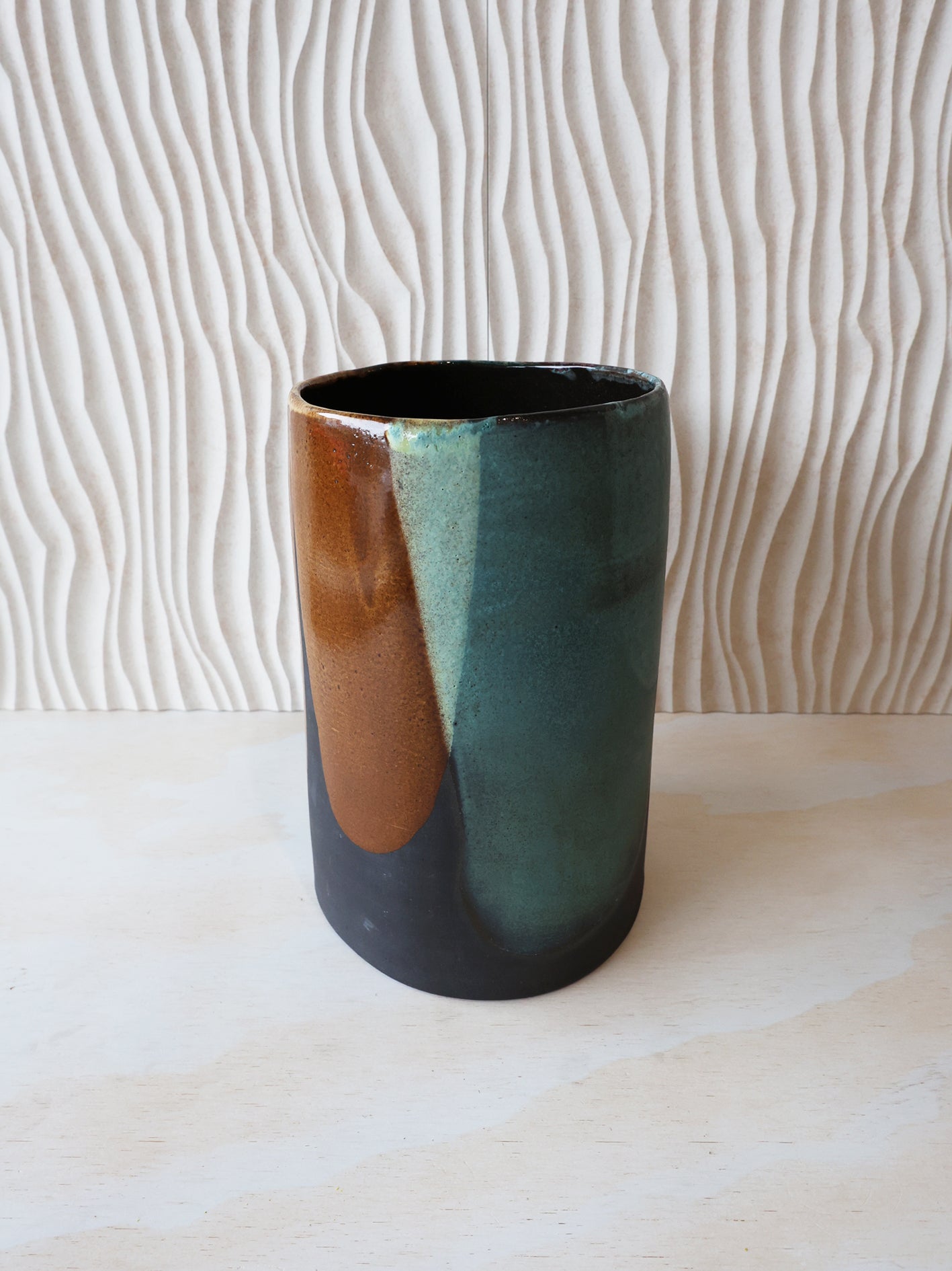 CYLINDER VASE // Art Series PAINTED GLAZE