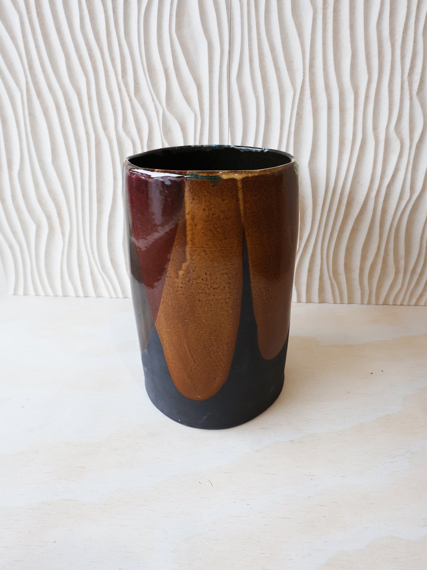 CYLINDER VASE // Art Series PAINTED GLAZE