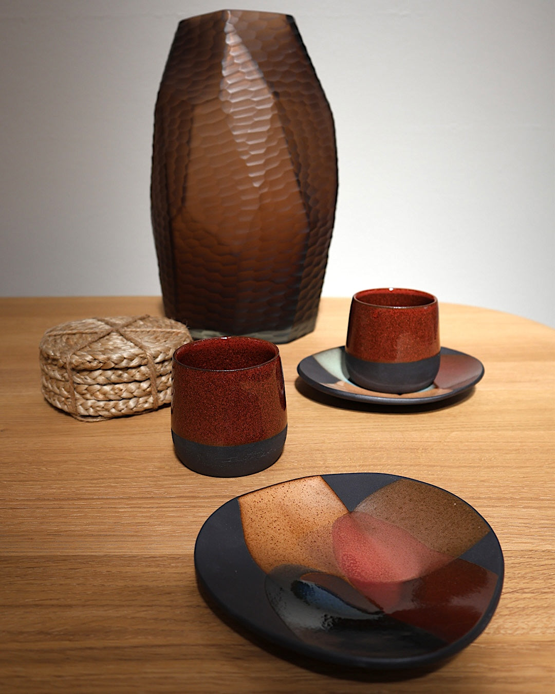 CUP & SAUCER // Art Series [BURGUNDY]