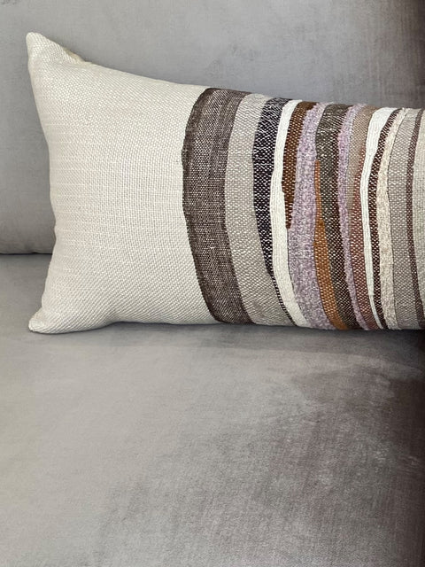 HANDWOVEN CUSHION // Rockslab, Clay JUMBO