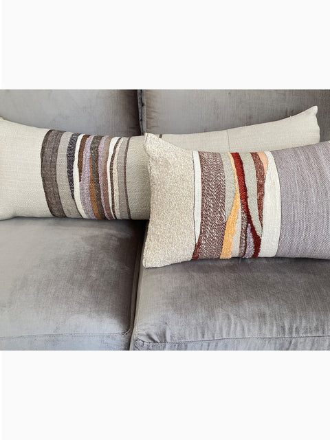 HANDWOVEN CUSHION // Rockslab, Clay JUMBO