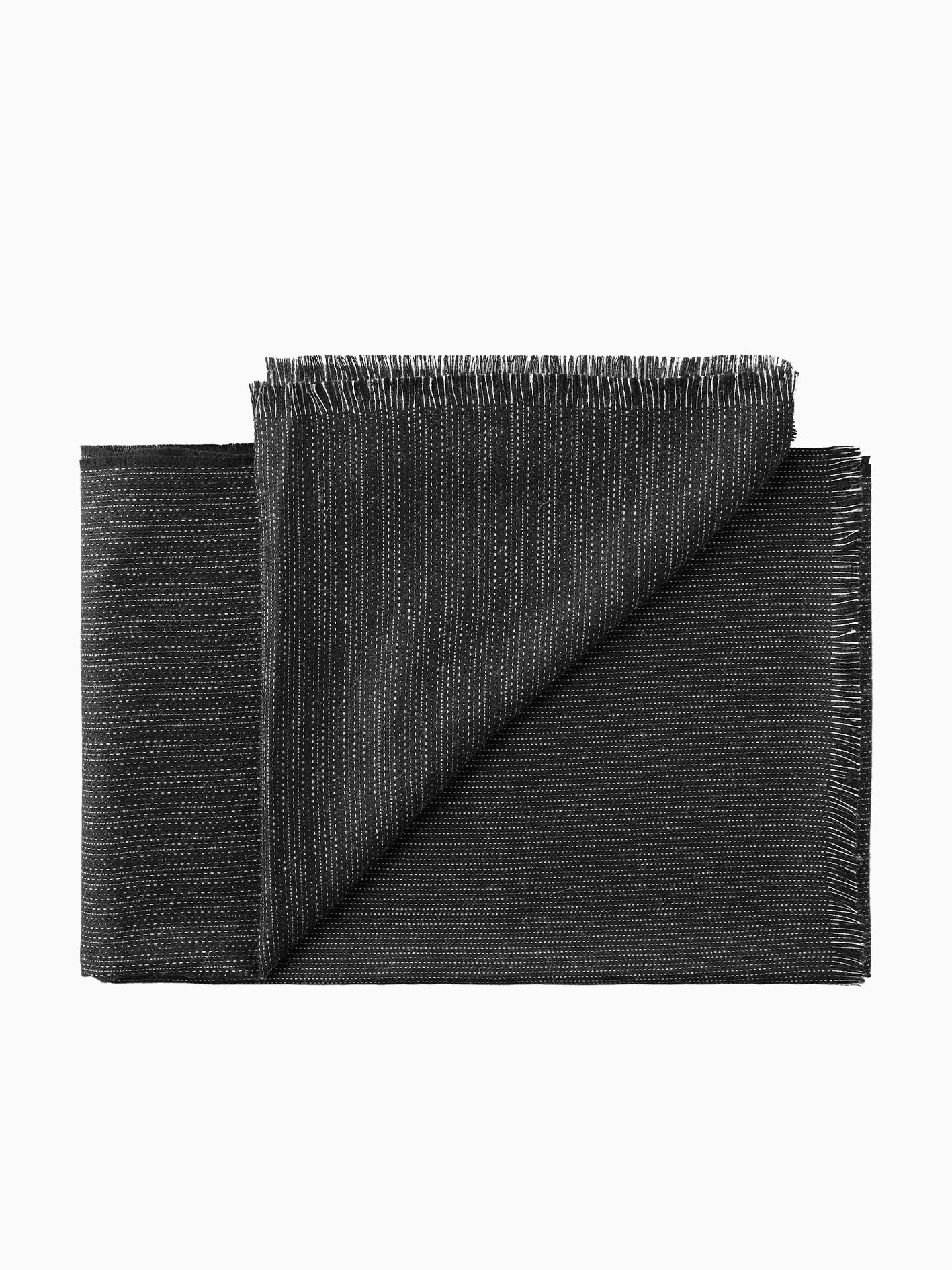 THROW // Baby Alpaca, PINE [Black & White]