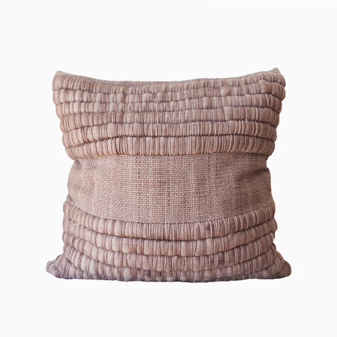 WOOL CUSHION // Hand woven, TAUPE