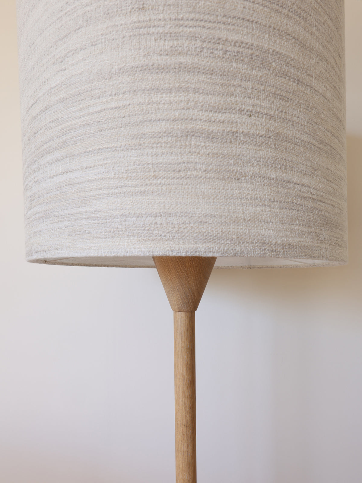 FLOOR LAMP // TOTE, Oak + Textural shade