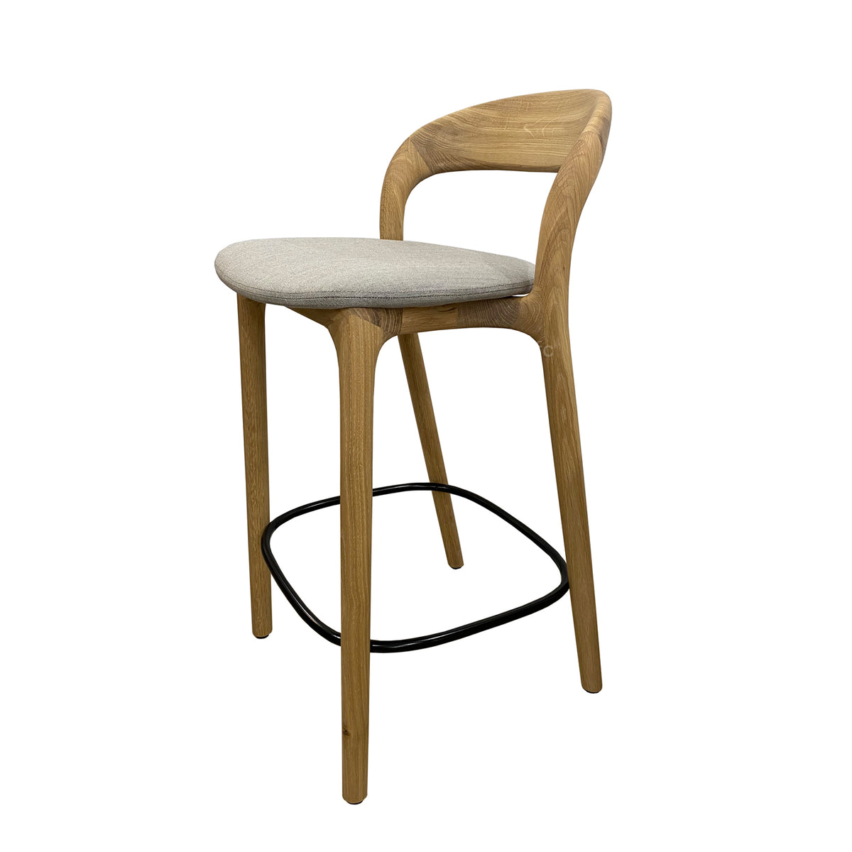 ARTISAN BREAKFAST BAR CHAIR // NEVA LIGHT, Oak [WOOL REMIX]