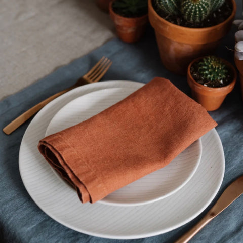 NAPKINS // Eco Tex Linen, TERRACOTTA [2]